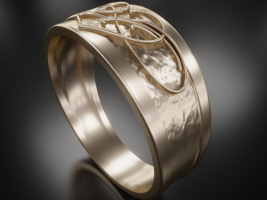 heart - patterned ring 3D Print Model