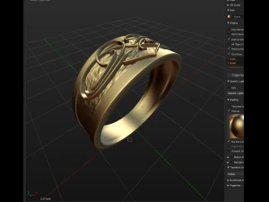 heart - patterned ring 3D Print Model