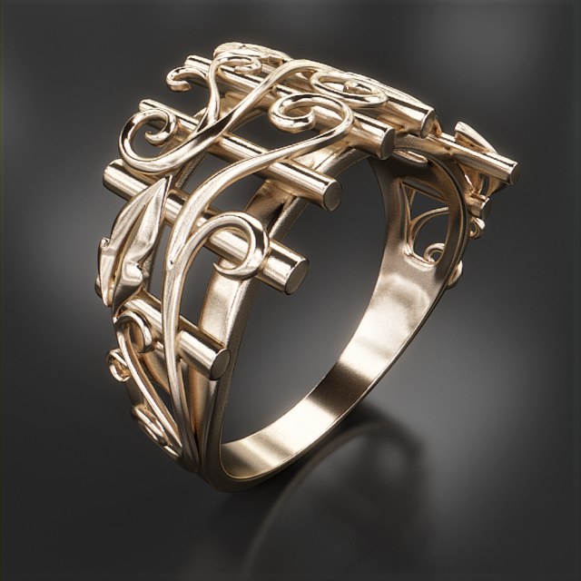 thin ring pattern2 3Dプリントモデル .c4d .max .obj .3ds .fbx .stl .blend 