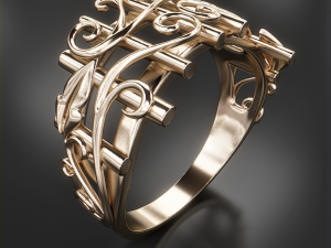 thin ring pattern2 3D Print Model