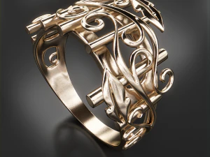 thin ring pattern2 3D Print Model