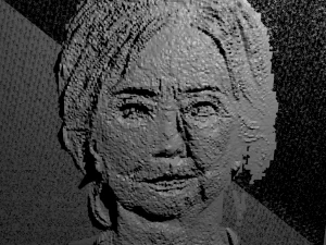immagine in rilievo di Hillary Clinton Modello di stampa 3D