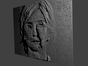embossed image of hillary clinton 3D 打印模型