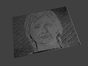 embossed image of hillary clinton 3D 打印模型
