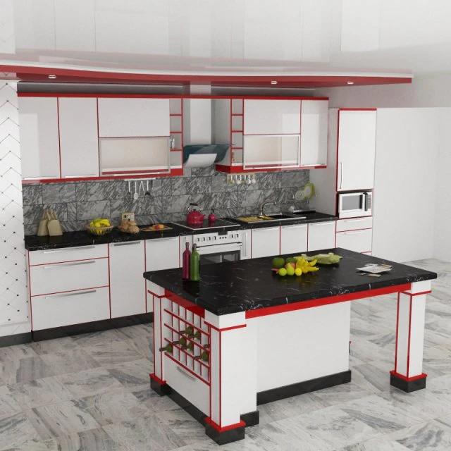 kitchen 3D Model .c4d .max .obj .3ds .fbx .stl .blend 