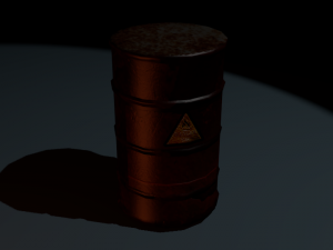 rusted explosive barrel model 3D Модель