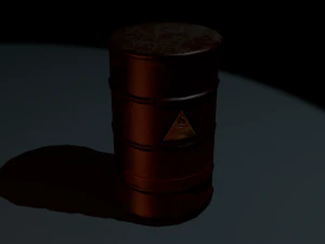 modello di barile esplosivo arrugginito Modello 3D