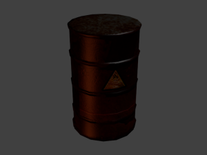 rusted explosive barrel model 3D Модель