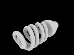 ねじれた電球 3Dモデル