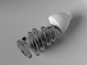 ねじれた電球 3Dモデル