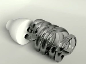 ねじれた電球 3Dモデル