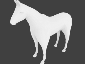 lowpoly horse Model 3D