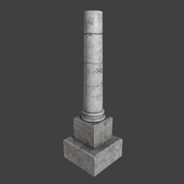tomb pillar 3D मॉडल .c4d .max .obj .3ds .fbx .stl .blend