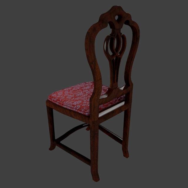 3d wooden chair Modelo 3D .c4d .max .obj .3ds .fbx .stl .blend 
