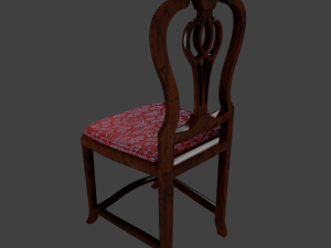 3d wooden chair 3D Model