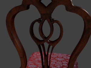 3d wooden chair Modelo 3D