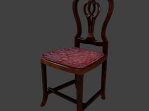 3d wooden chair Modelo 3D