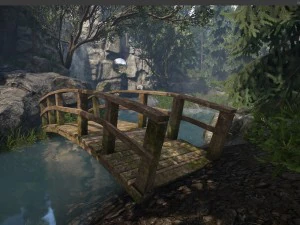 viejo puente de madera Modelo 3D