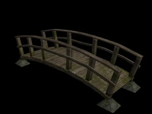 old wooden bridge 3D Model