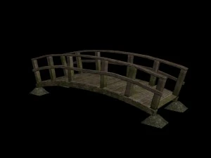 old wooden bridge 3D Model