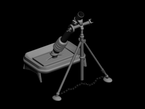 m1 mortar 3D मॉडल