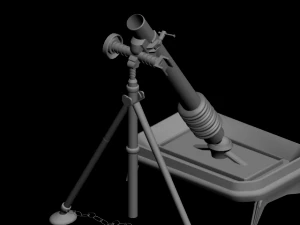 m1 mortar 3D Model