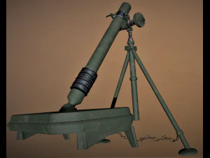m1 mortar 3D Model