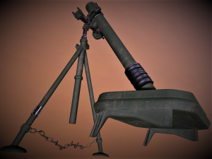 m1 mortar 3D मॉडल