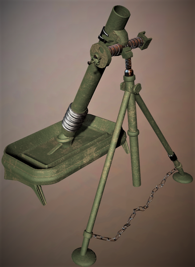 m1 mortar 3D मॉडल .c4d .max .obj .3ds .fbx .stl .blend 
