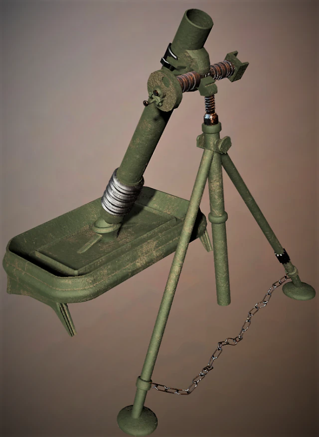 m1 mortar 3D Model .c4d .max .obj .3ds .fbx .stl .blend 