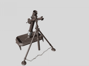 m1 mortar 3D मॉडल
