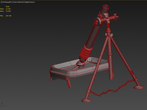 m1 mortar 3D मॉडल