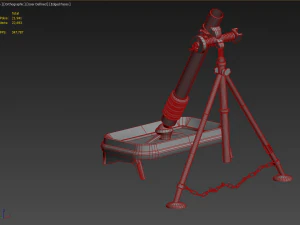 m1 mortar 3D Model