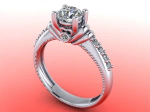 engagement ring 3D Print Model