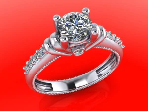 engagement ring 3D Print Model