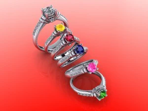 engagement ring 3D Print Model