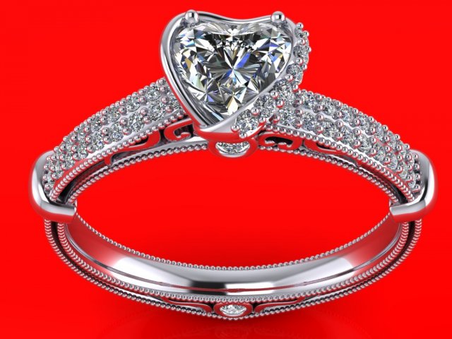 engagement ring 3D 모델 .c4d .max .obj .3ds .fbx .stl .blend 