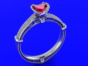 engagement ring 3D Model