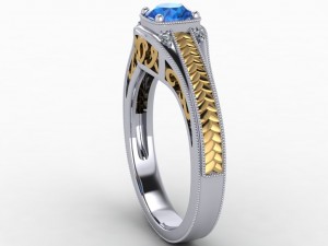 engagement ring Modello 3D