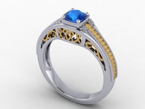 engagement ring Modello 3D