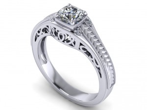engagement ring Modello 3D