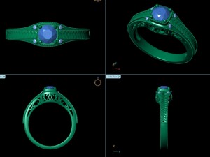 engagement ring Modello 3D