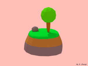 lowpoly garden Modèle 3D