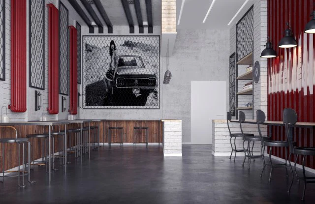 loft cafe 3D Model .c4d .max .obj .3ds .fbx .stl .blend 