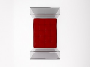 glass chair with leather pillow 3D Model