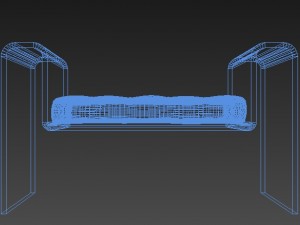 glass chair with leather pillow 3D Model