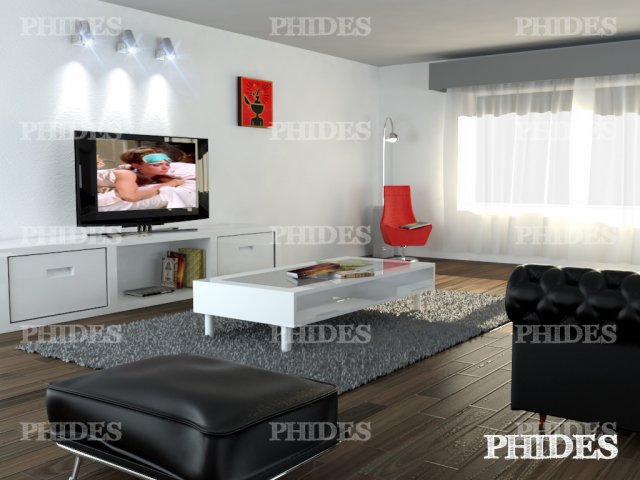 living room 2 3D-Modell .c4d .max .obj .3ds .fbx .stl .blend 