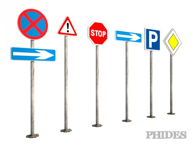 street signs 1 3D Model .c4d .max .obj .3ds .fbx .stl .blend