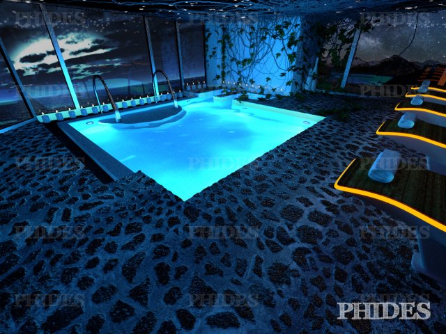 swimming pool 3 night 3D-Modell .c4d .max .obj .3ds .fbx .stl .blend 