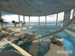 swimming pool 3 night 3D Model